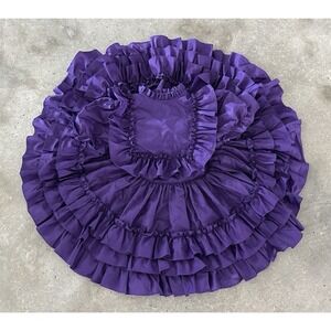 VINTAGE Martha's Miniatures We're Fussy Full Circle Purple‎ Pageant Dress Sz 5
